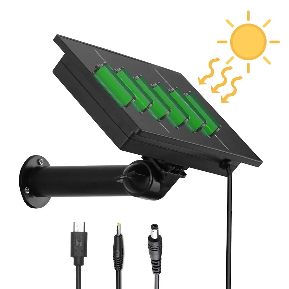 Outdoor 5V/12V Solar Power Panel Built-in Battery 6000mAh