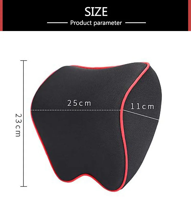 Car Neck Headrest Pillow Car Accessories Cushion Seat Neck Rest Memory Cotton
