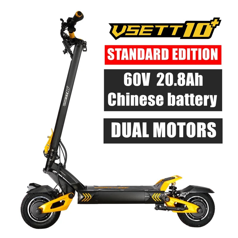 VSETT 10+ 10 Inch Off-Road Electric Scooter VSETT10+ Upgraded ZERO 10X 10 Plus Double Drive 60V 2800W Dual Motor VSSET MACURY