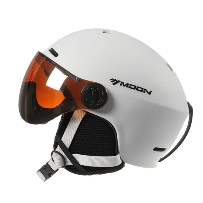 MOON Goggles Skiing Helmet Integrally-Molded PC+EPS High-Quality Ski Helmet Outdoor Adult Sport Ski Snowboard Skateboard Helmets