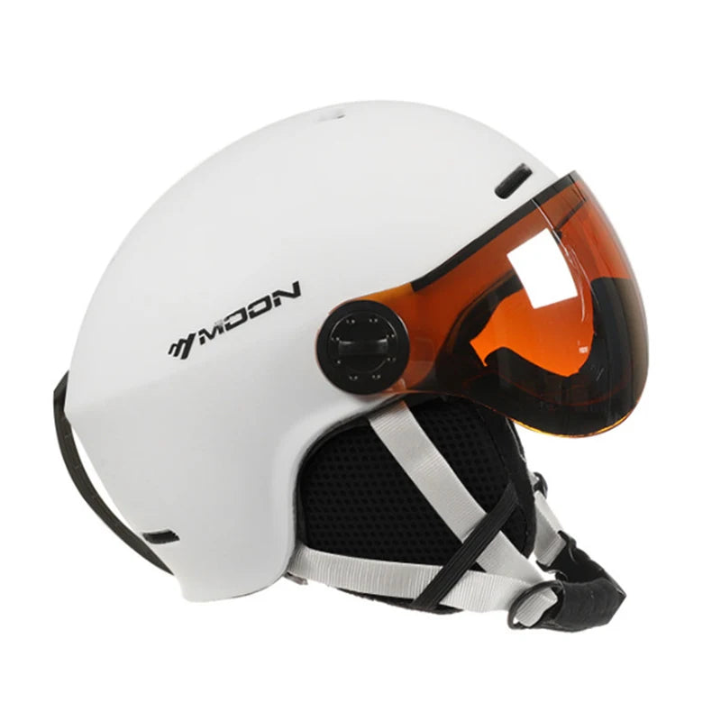 MOON Goggles Skiing Helmet Integrally-Molded PC+EPS High-Quality Ski Helmet Outdoor Adult Sport Ski Snowboard Skateboard Helmets