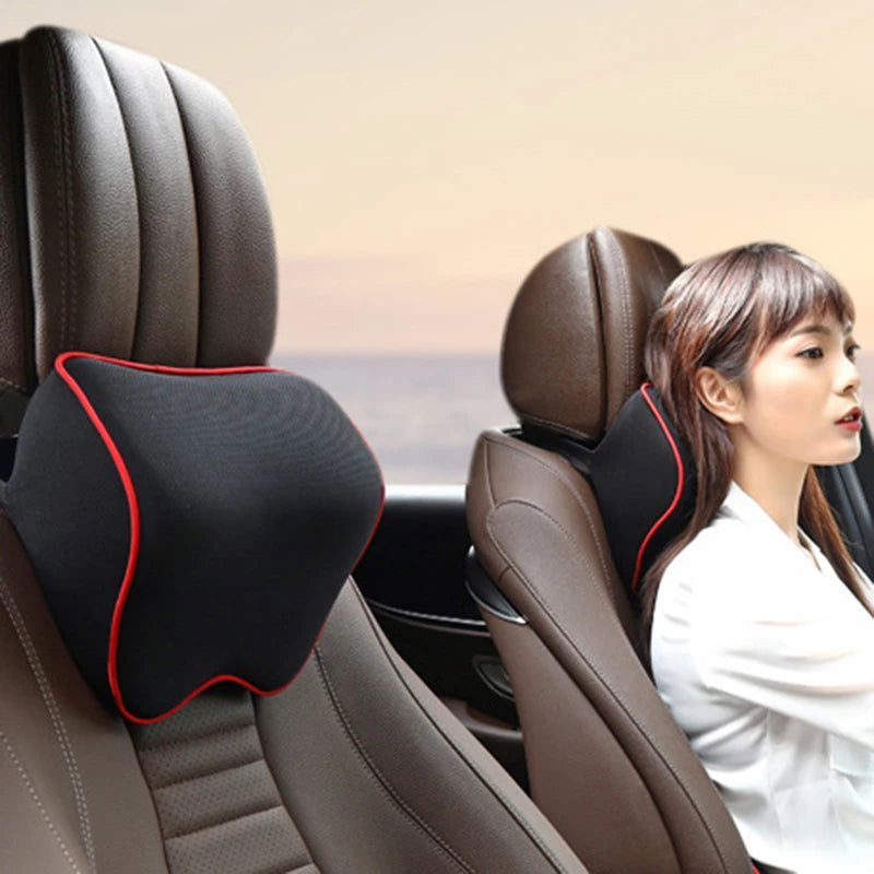 Car Neck Headrest Pillow Car Accessories Cushion Seat Neck Rest Memory Cotton