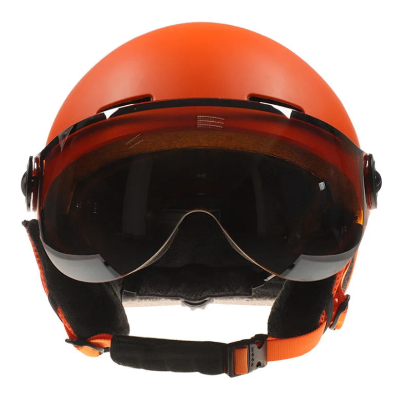 MOON Skiing Helmet Integrally-Molded PC+EPS High-Quality Ski Helmet Goggles Outdoor Sports Ski Snowboard Skateboard Helmets Mens