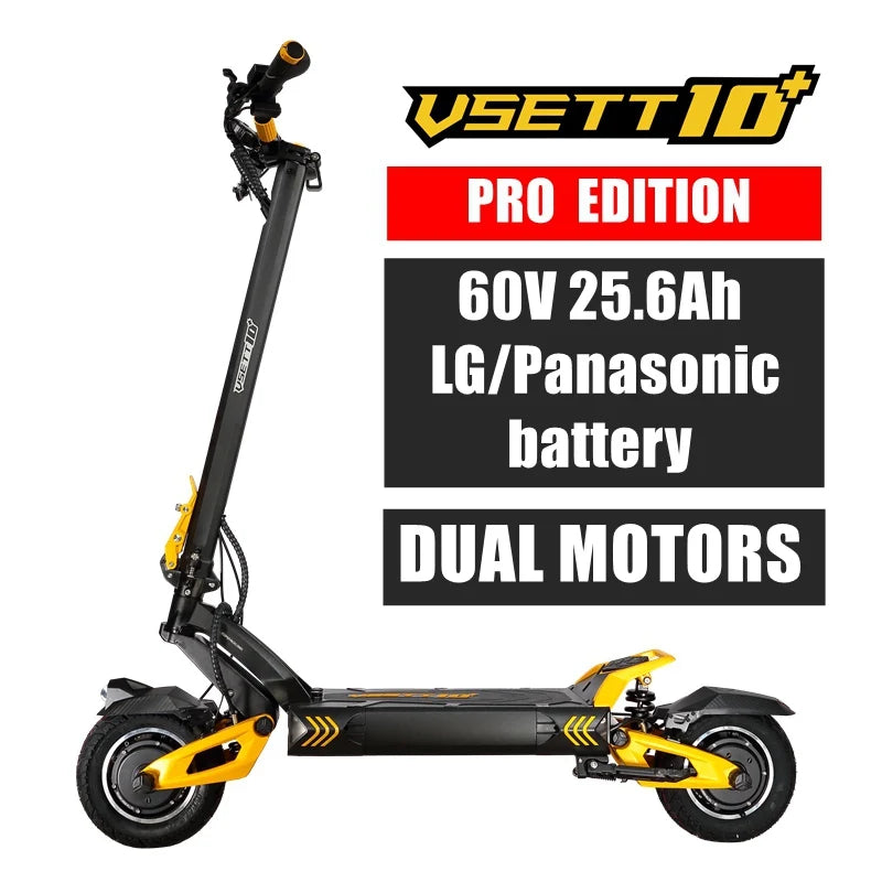 VSETT 10+ 10 Inch Off-Road Electric Scooter VSETT10+ Upgraded ZERO 10X 10 Plus Double Drive 60V 2800W Dual Motor VSSET MACURY