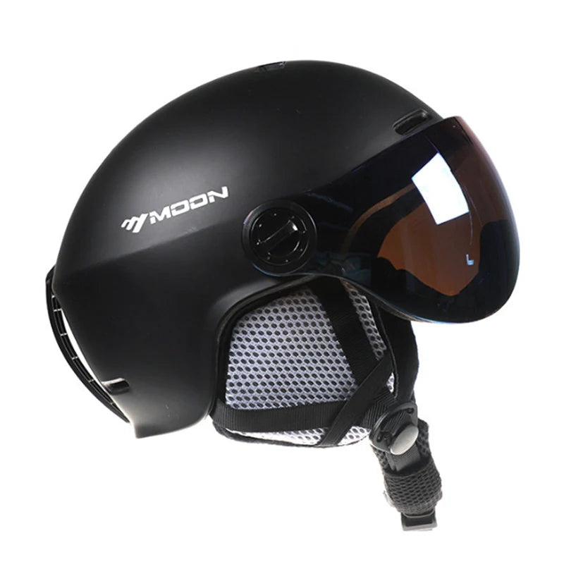 MOON Goggles Skiing Helmet Integrally-Molded PC+EPS High-Quality Ski Helmet Outdoor Adult Sport Ski Snowboard Skateboard Helmets