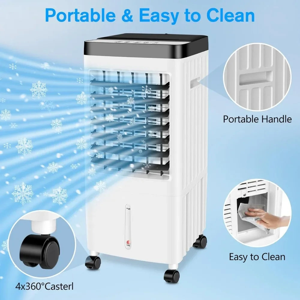 Portable Air Conditioners Windowless, Ac Unit with 3-Gal Water Tank ,3 Speeds,70° Oscillation