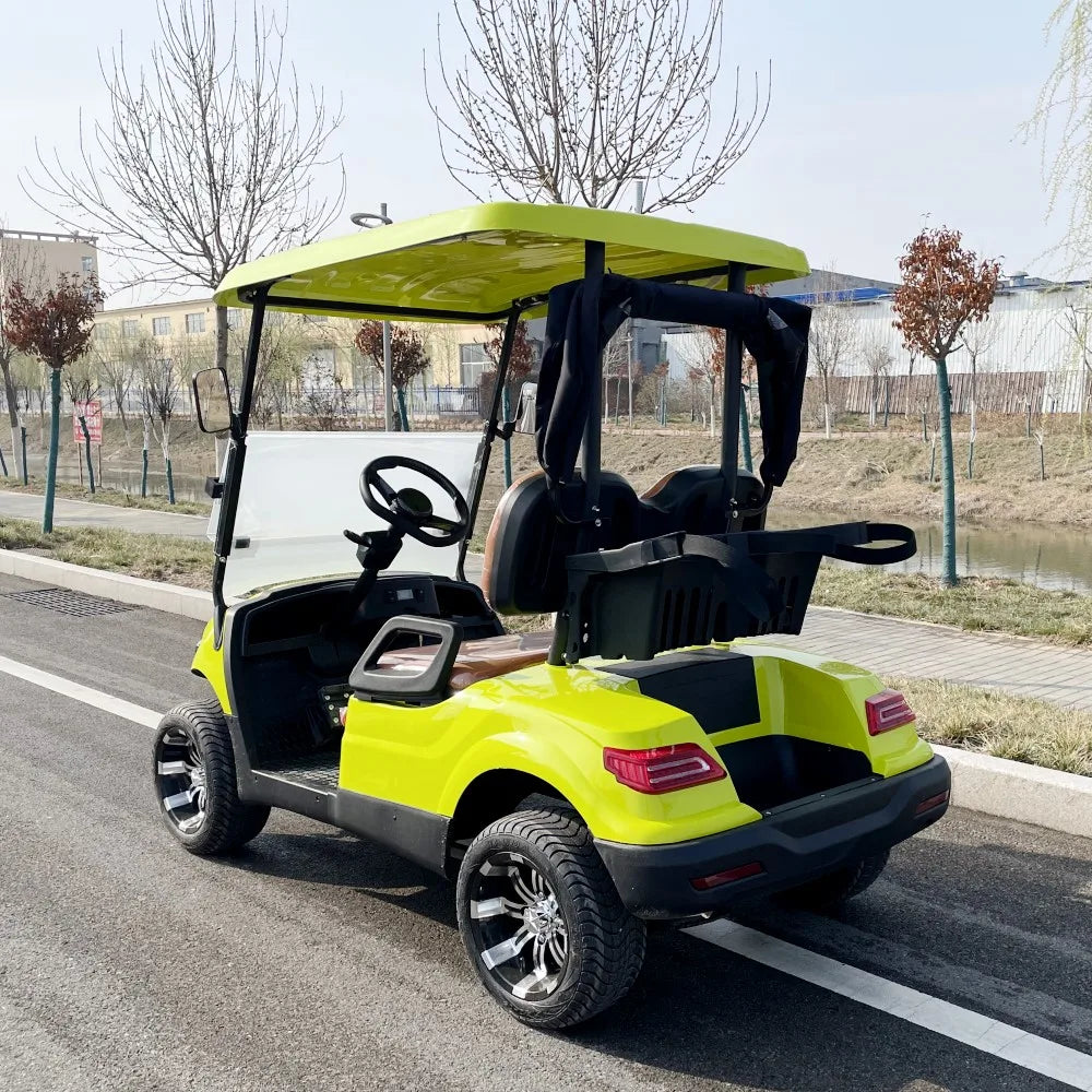Latest Trends Golf Carts 48V 4KW Motor 2 4 Seater Golf Buggy Cart Electric with Golf Bag Straps and Basket