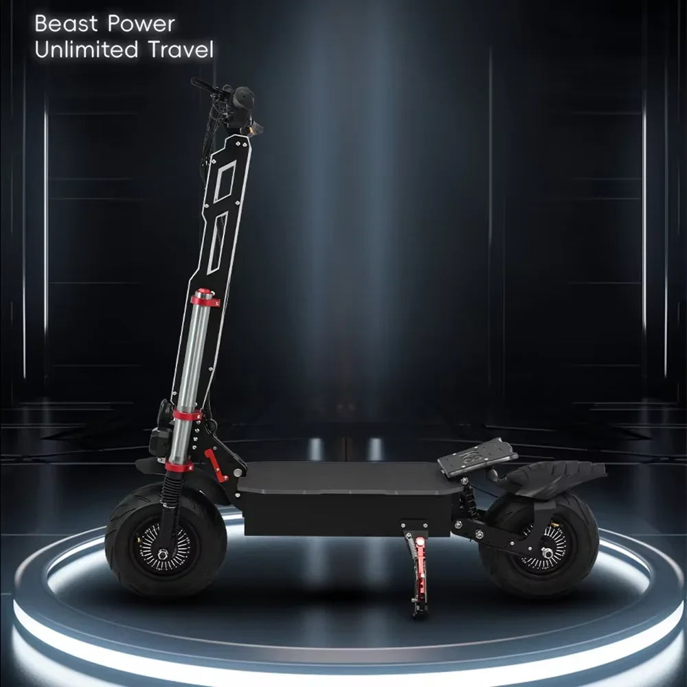 T6 6000W 60V 40ah Dual Motor Electric Scooter NFC Card Unlock E-Brake 11 Inch Tyres Max Speed 90km/h Foldable Electrics Scooter