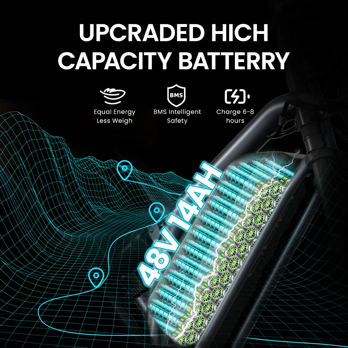 Adults Electric Bike JANSNO X50 750W 48V14AH Removable battery Accessori Fat Tire 20" Off Road Mountain Ebike Moped Style Ebike