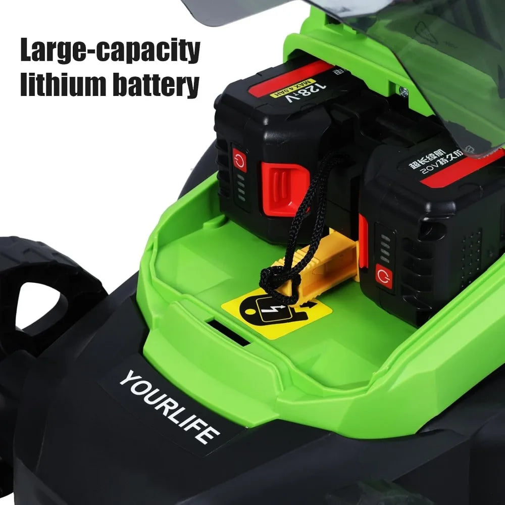 Cordless Lawn Mower, 1600W 3600Rpm Electric Mower with Adjustable Height | Self-Propelled Push Mower for Easy Yard Work