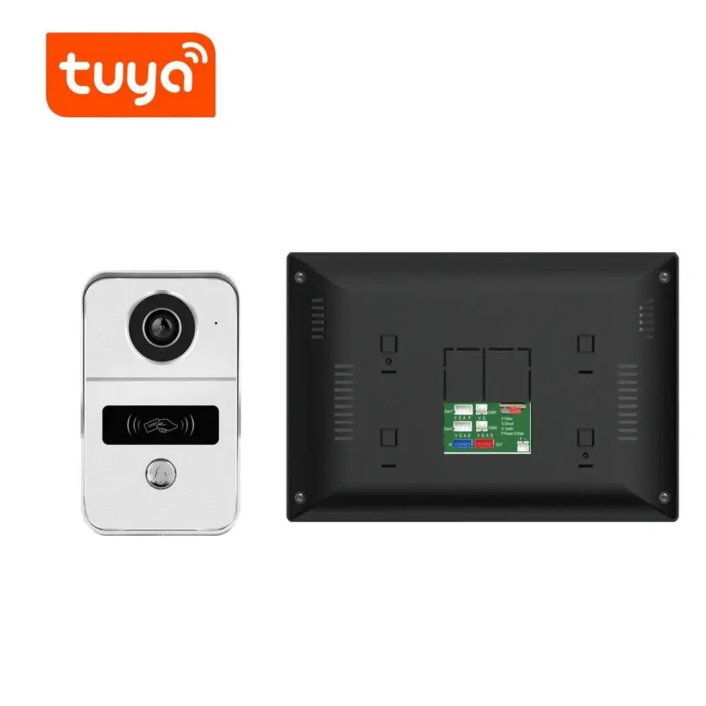 10 Inch 7 Color Touch Screen Wireless Wifi Video Doorbell Smart Home Intercom Kit for
