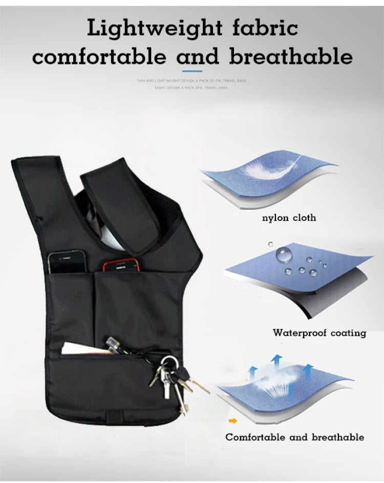 Upgraded anti-theft hidden underarm bag trendy cell phone bag secret agent bag close crossbody purse women style shoulder bag