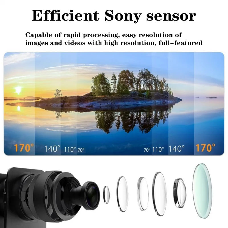 2.0" Action Camera Ultra HD 4K 30FPS WiFi Underwater Cameras Helmet Bicycle Video Recording