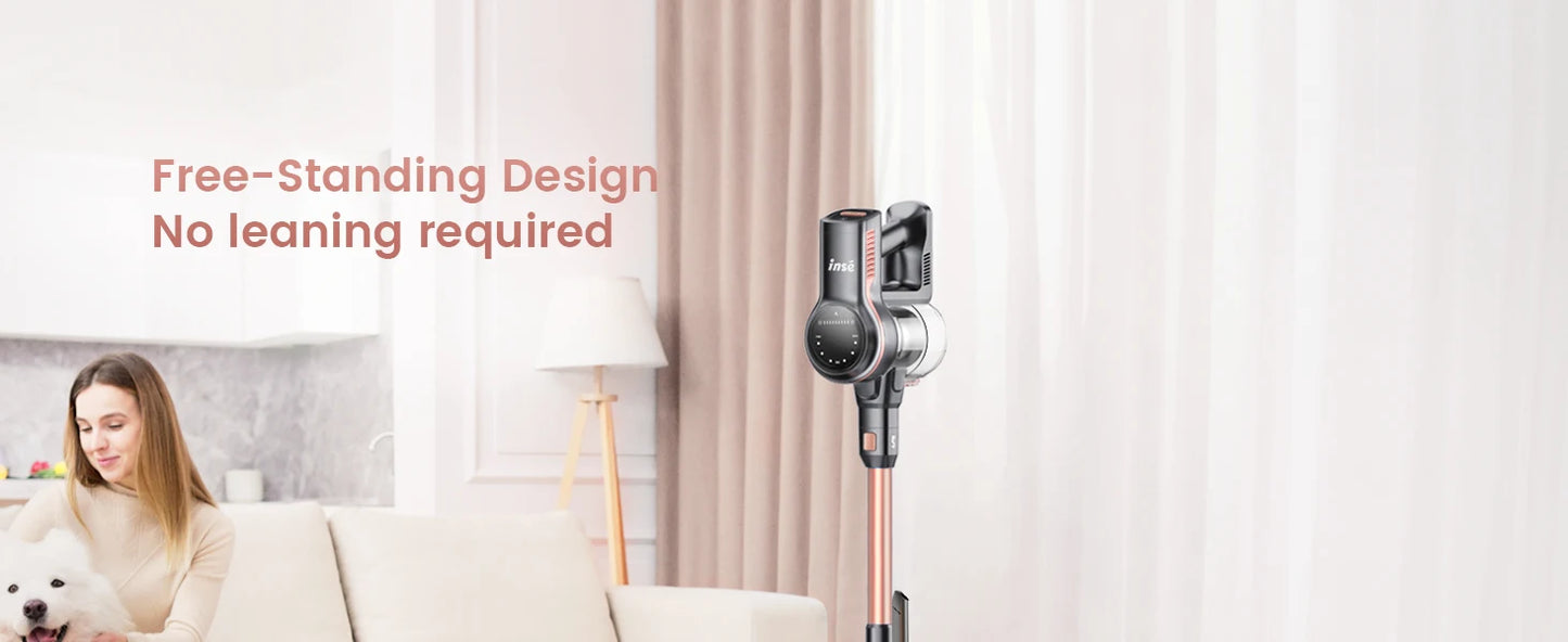 INSE S7P Cordless Vacuum Cleaner, Rechargeable 2500mAh Battery, Clog Remind, Versatile Vacuum Cleaner for Home Pet Hair