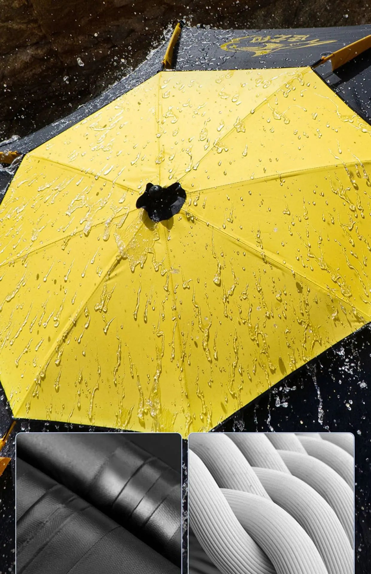 Parasol Fishing Umbrella Double-Layer Fold Outdoor Camping Beach Garden Windproof Sunscreen Fish Adjustable Pole Portable Rack