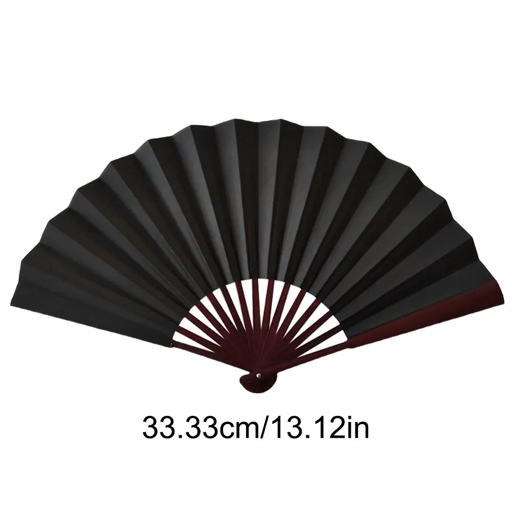 10 Inch Folding Fan Antiquity DIY Painting Fan Blank Handheld Fan Chinese for Home Dancing Party Wedding Decoration