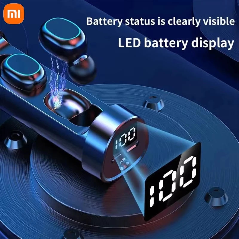 In Ear Earbuds TWS Bluetooth Headphones 8D Sound Gaming Waterproof LED Display With Mic