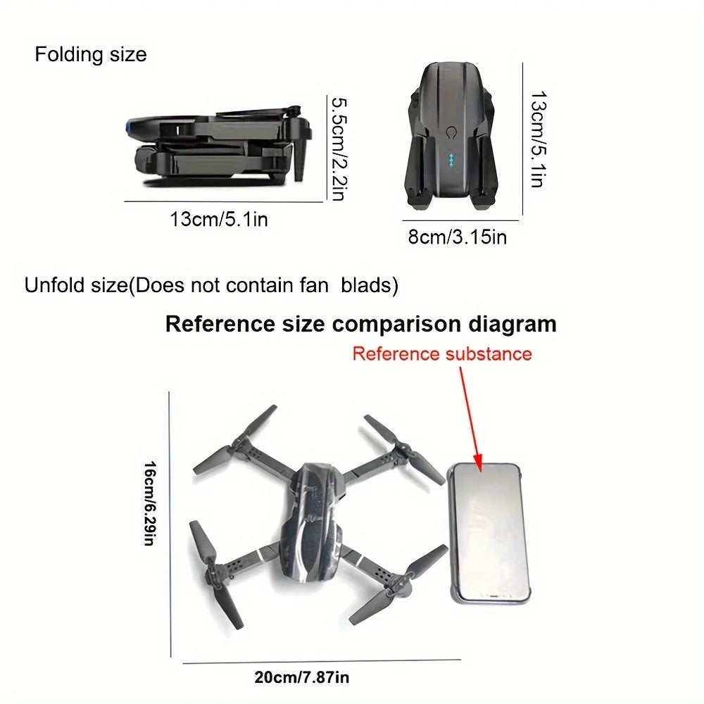 PRO Drone with Flash Professional HD Dual Camera WIFI Obstacle Avoidance Aerial Photography Quadcopter