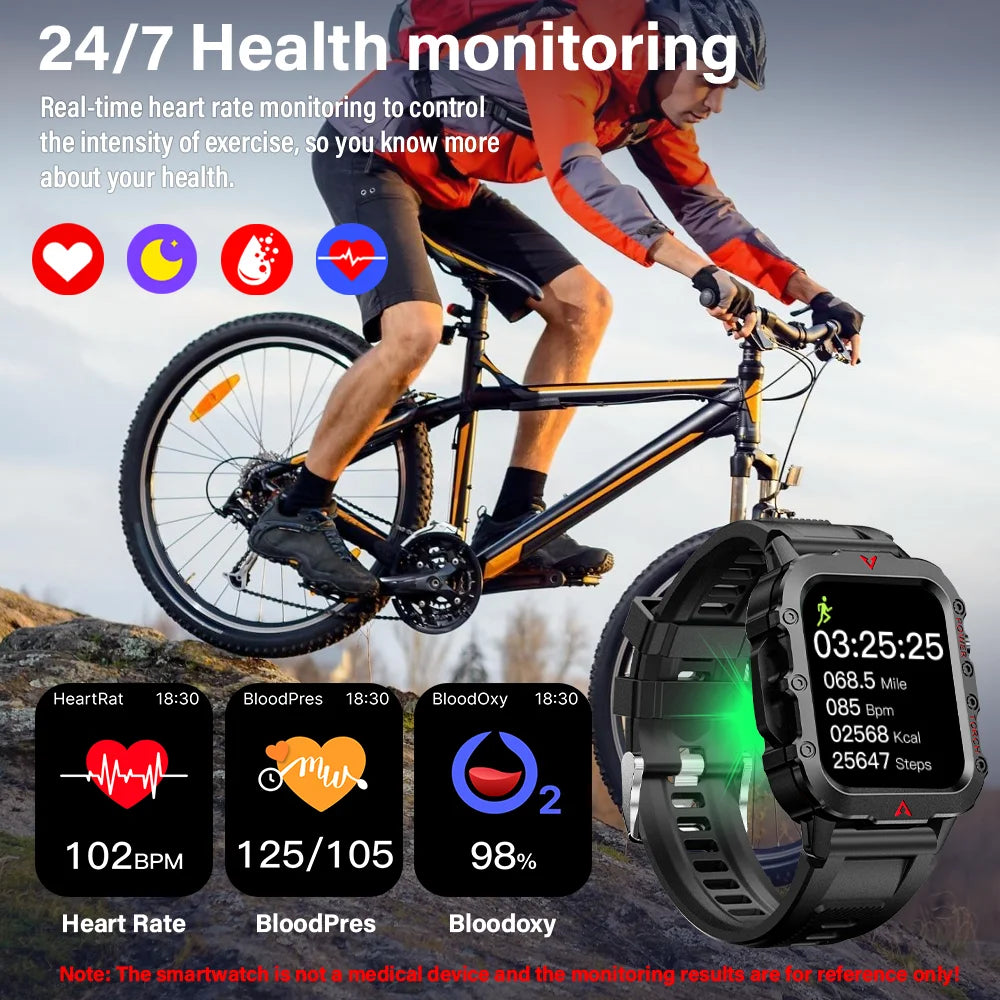 Sports Smart Watch 1.71 Bluetooth Talking Watch Multi Sport LED Flashlight Outdoor Smart Watch