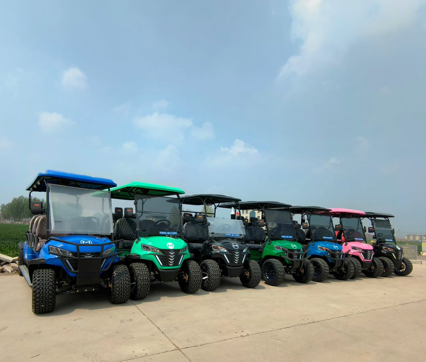 Wholesale China Color Logo Custom Club 4 Seats Car Electric and Gasoline Golf Carts Electric Powered Red 2+2 Seats for Sale