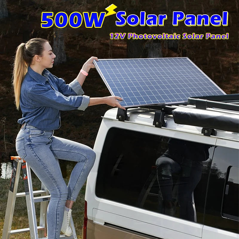 Solar Panel Power Bank Kit
20W/H 100A Controller Solar Plate for Home Camping RV Car