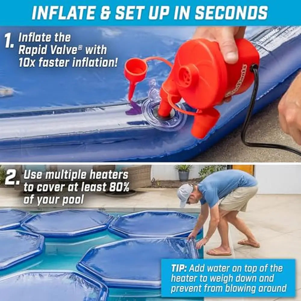 Pool Heating Rings 12 Pack Fast Inflation5x5ft Coverage