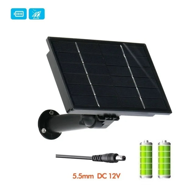 Outdoor 5V/12V Solar Power Panel Built-in Battery 6000mAh