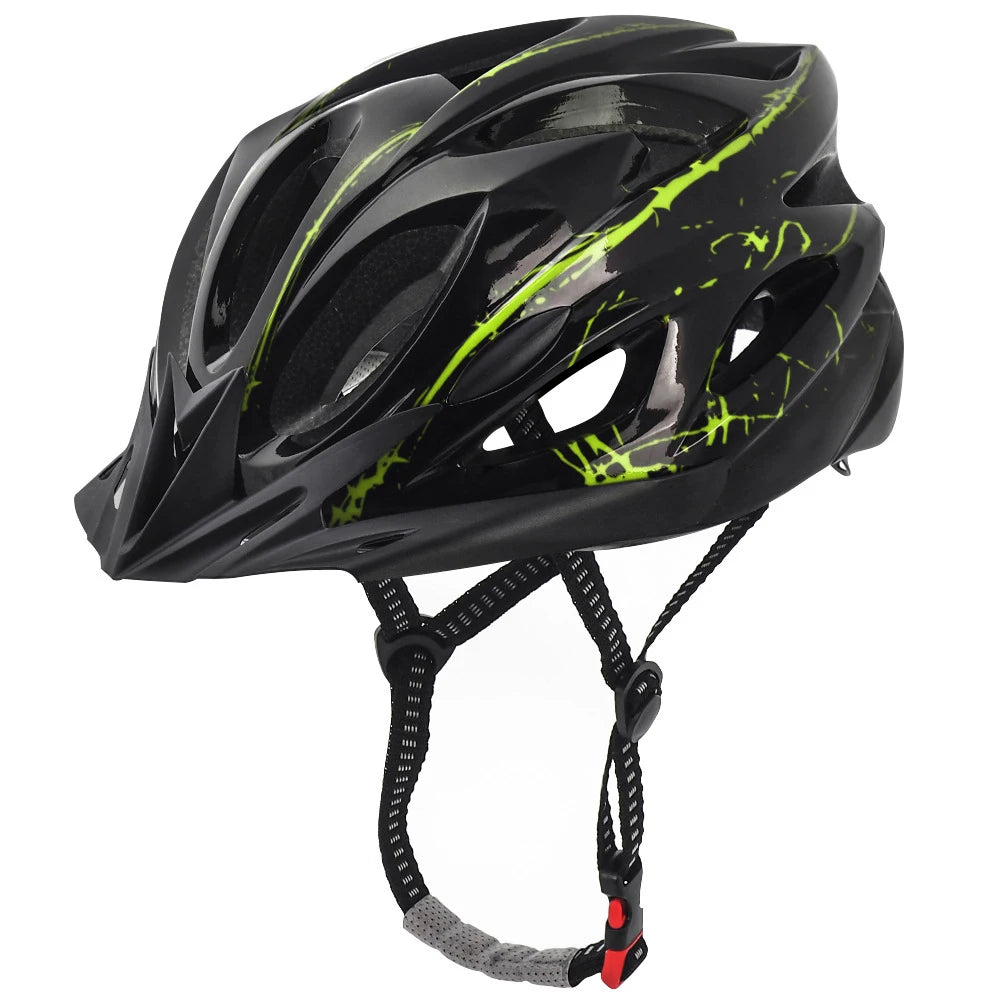 PJT Lightweight Breathable Goggles Bicycle Helmet 4 in 1 Bike Helmet With Sun Visor & Lens Free switching Adult Cycling Helmets