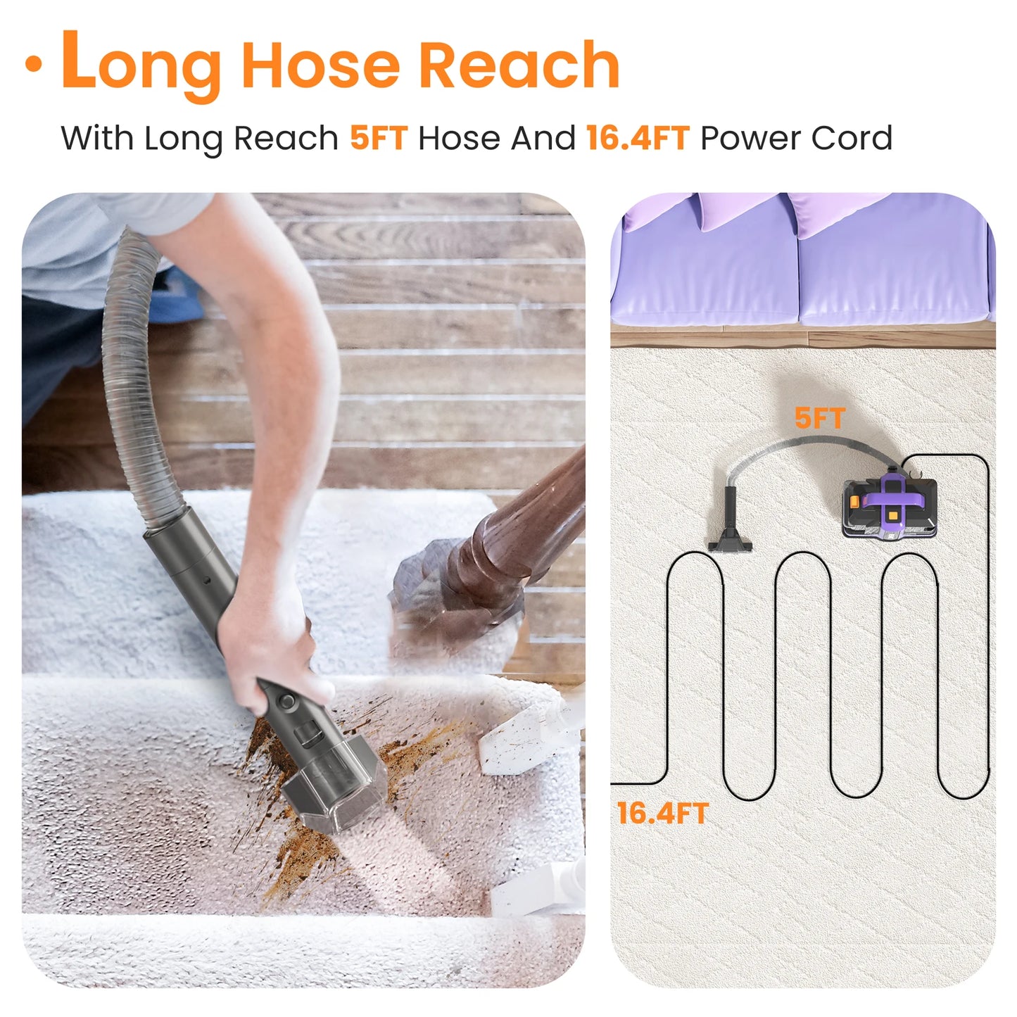 Portable Carpet & Upholstery Cleaner Machine, Spot And Stain Deep Cleaner
