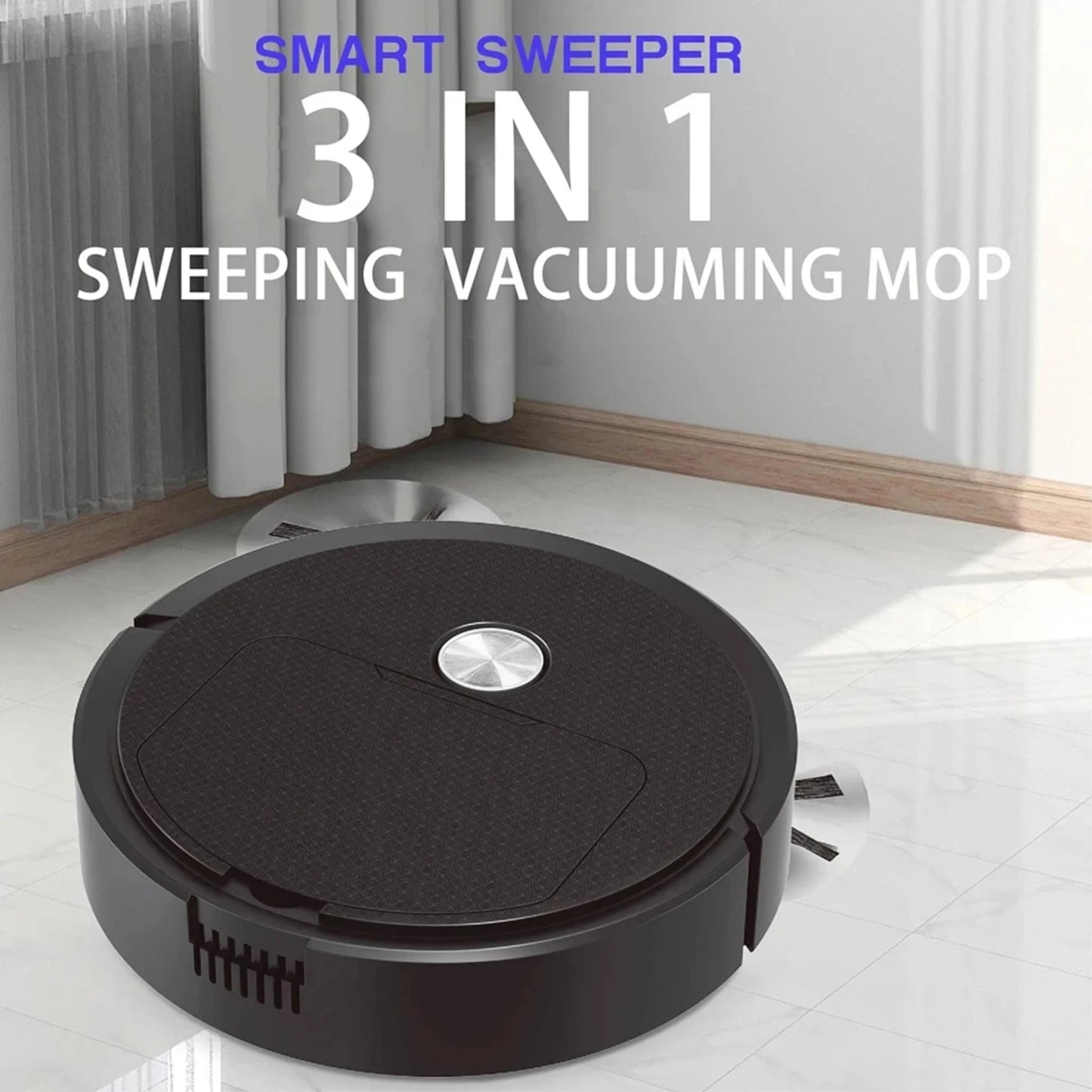 3 In 1 Smart Sweeping Robot Mini Sweeper Sweeping and Vacuuming Wireless Vacuum Cleaner