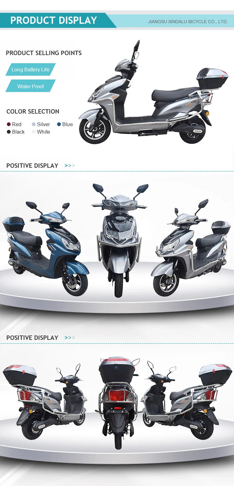 Indian Market Disc Brake 1000W Electric Scooters For Adults Electric Motorcycles Two Wheel Electric Scooter With Seat