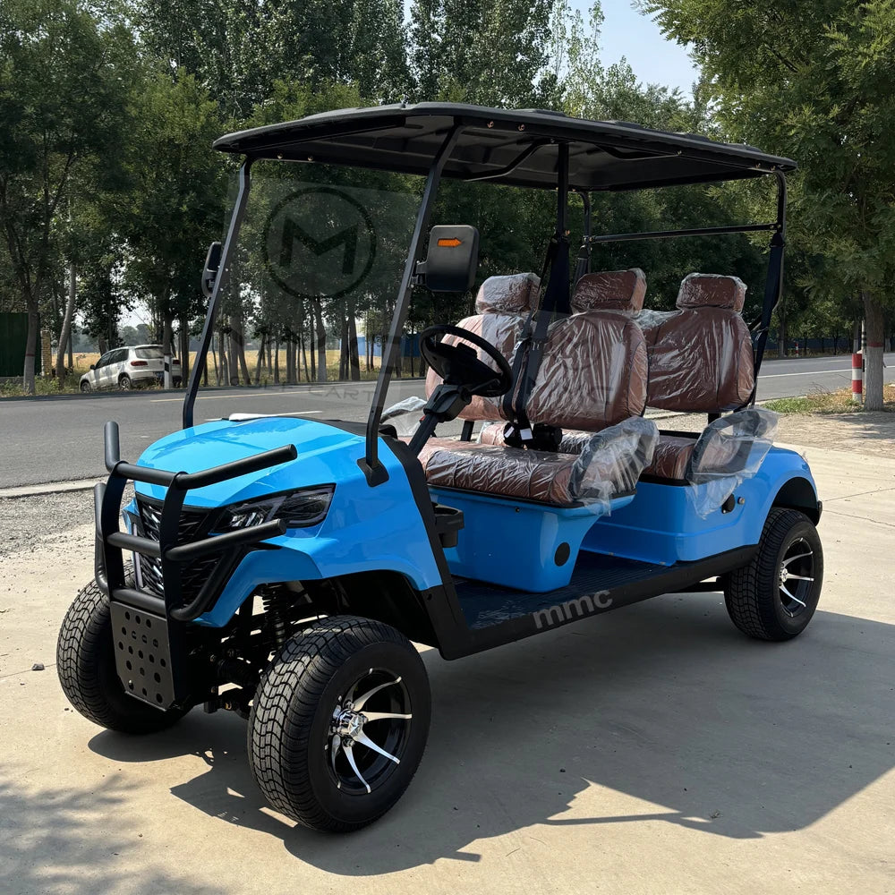 Wholesale China Color Logo Custom Club 4 Seats Car Electric and Gasoline Golf Carts Electric Powered Red 2+2 Seats for Sale