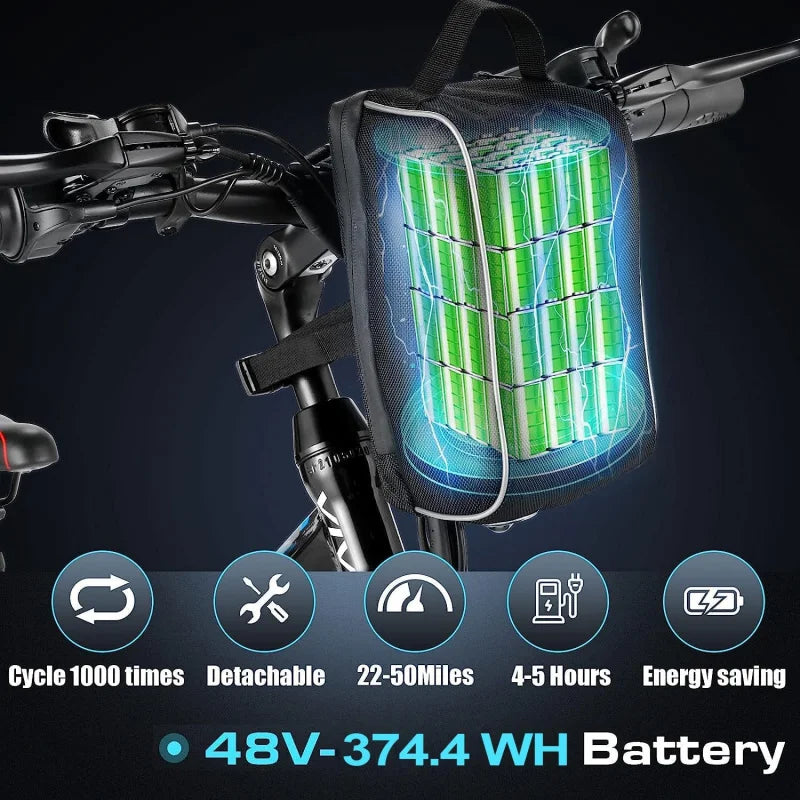 Adults 750W Peak Folding Mountain Bike 26'' Commuter Adult Electric Bike
