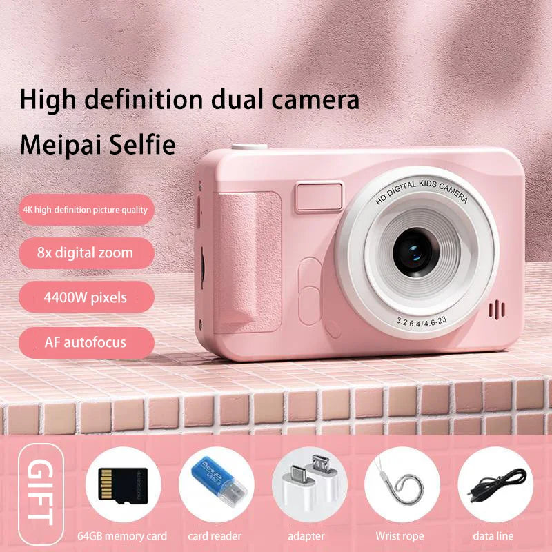 40MP 1080P Camera with Lanyard 8X Zoom Anti Shake 4K HD Auto Focus