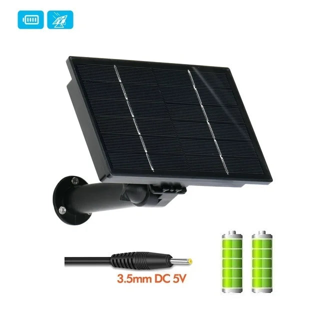 Outdoor 5V/12V Solar Power Panel Built-in Battery 6000mAh