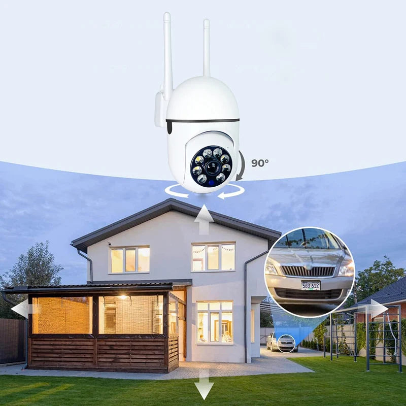 Wall-WiFi Camera 1080P HD Night Vision 360° Rotate Anti-theft Monitor Security / Phone