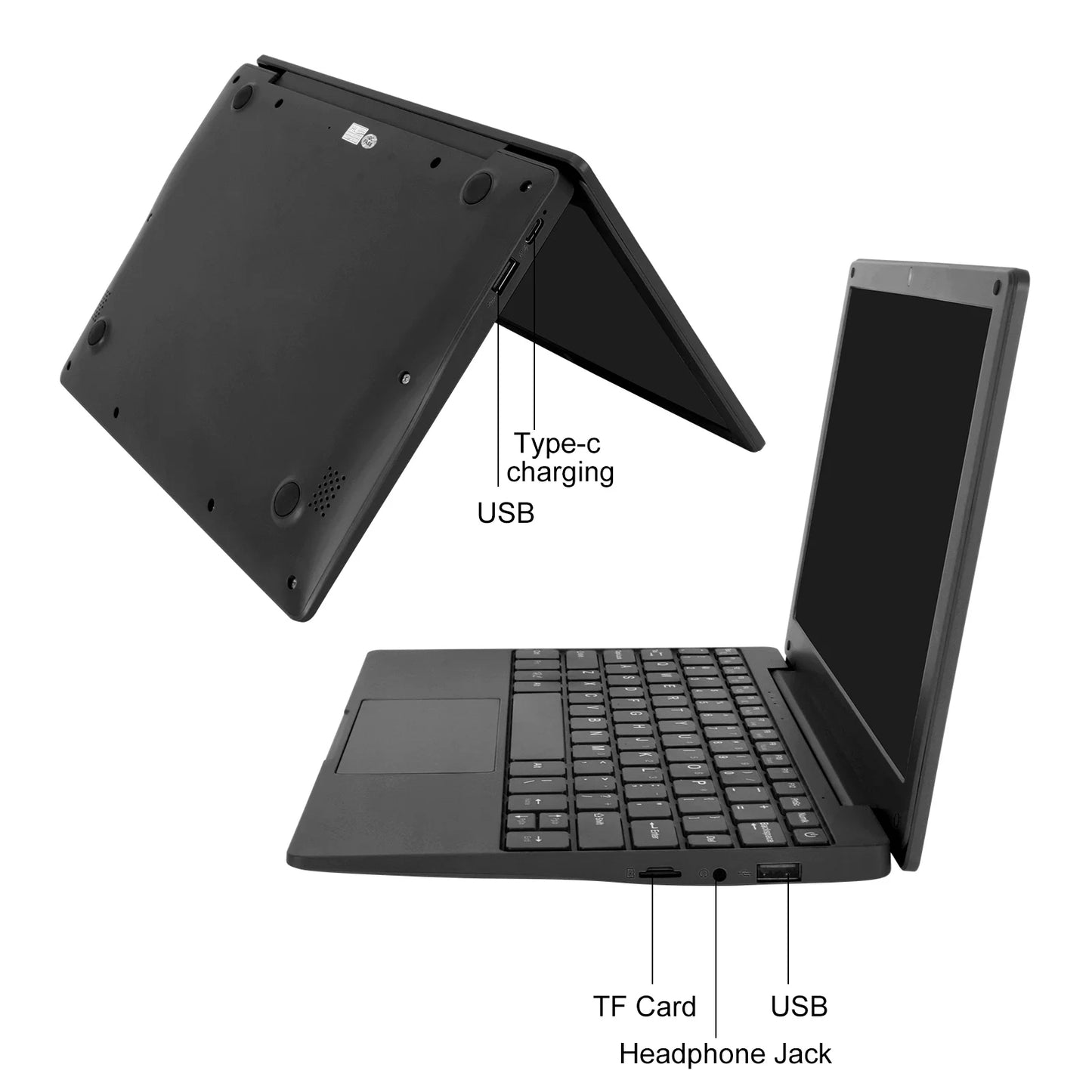 10.3 Inch Laptop Android 12.0 Computer Quad Core 2G RAM+64GB ROM Mini Laptop