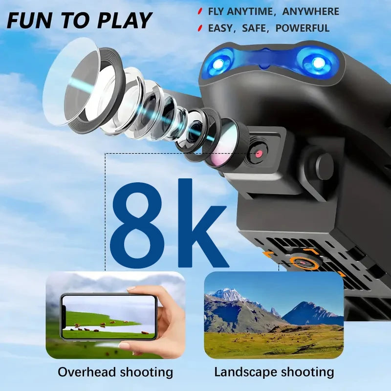 Kids Drone with 8K Camera Foldable Mini Drone for Kids Beginners ,Christmas Gifts