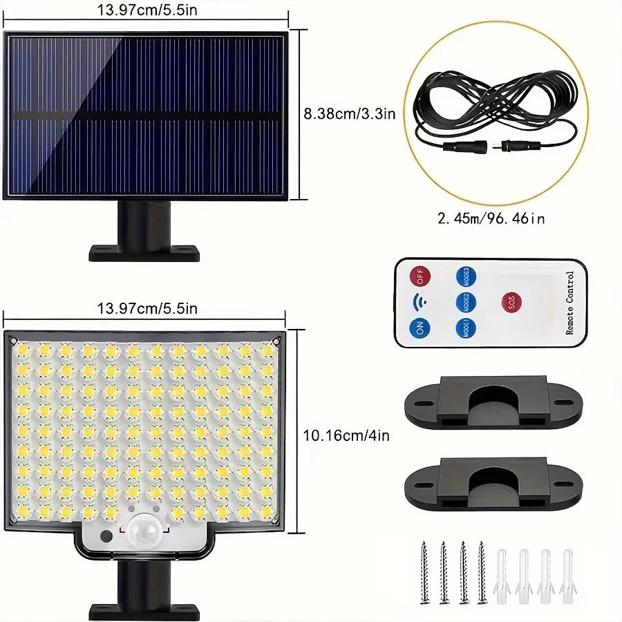 Super Bright 106 LED Solar Split Wall Lamp 3 Modes Solar Lamp