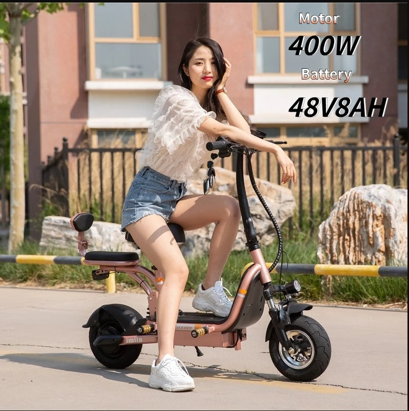 Two-wheeled electric vehicle 400W48V20AH lithium battery double electric bicycle portable urban mobility electric scooter