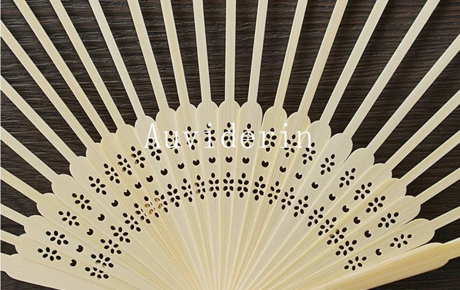 100Pcs Personalized Bamboo Folding Fans Print on Fabric for Promotion Art Activity Custom Fan for Wedding Anniverisity Party