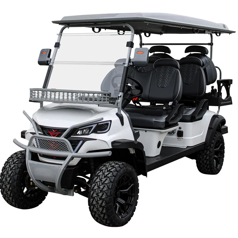 72v Electric Golf Cart 4+2 6 Seater 7.5kw Lithium Golf Off Road Buggy Garden Villa Hunting Golf Cart