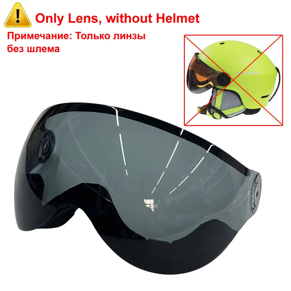 MOON Skiing Helmet Integrally-Molded PC+EPS High-Quality Ski Helmet Goggles Outdoor Sports Ski Snowboard Skateboard Helmets Mens