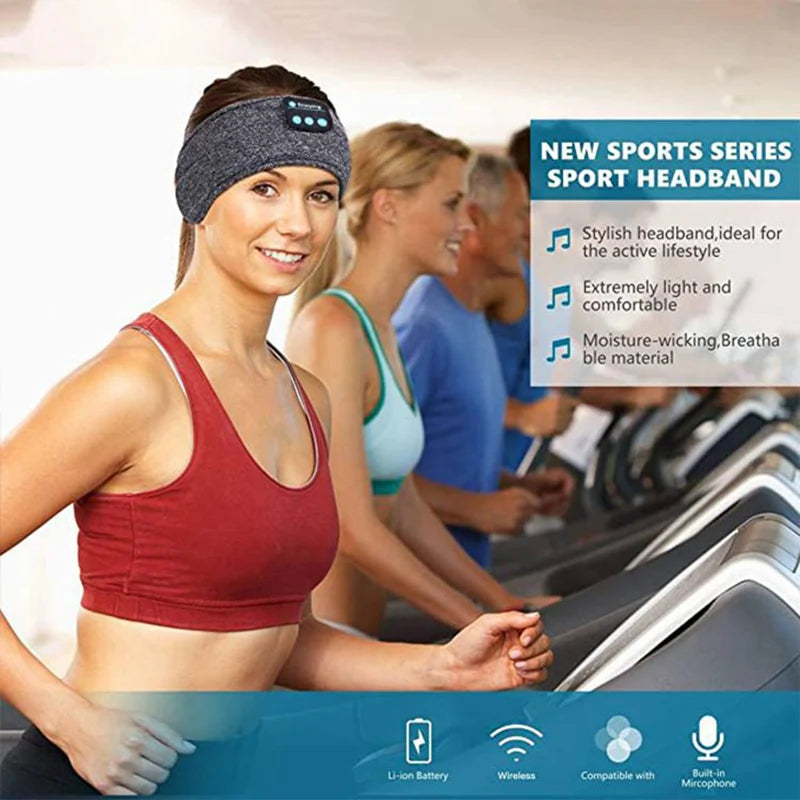 Wireless Bluetooth Headset Elastic Sports Headband Earbuds Music Sleeping Eye Mask