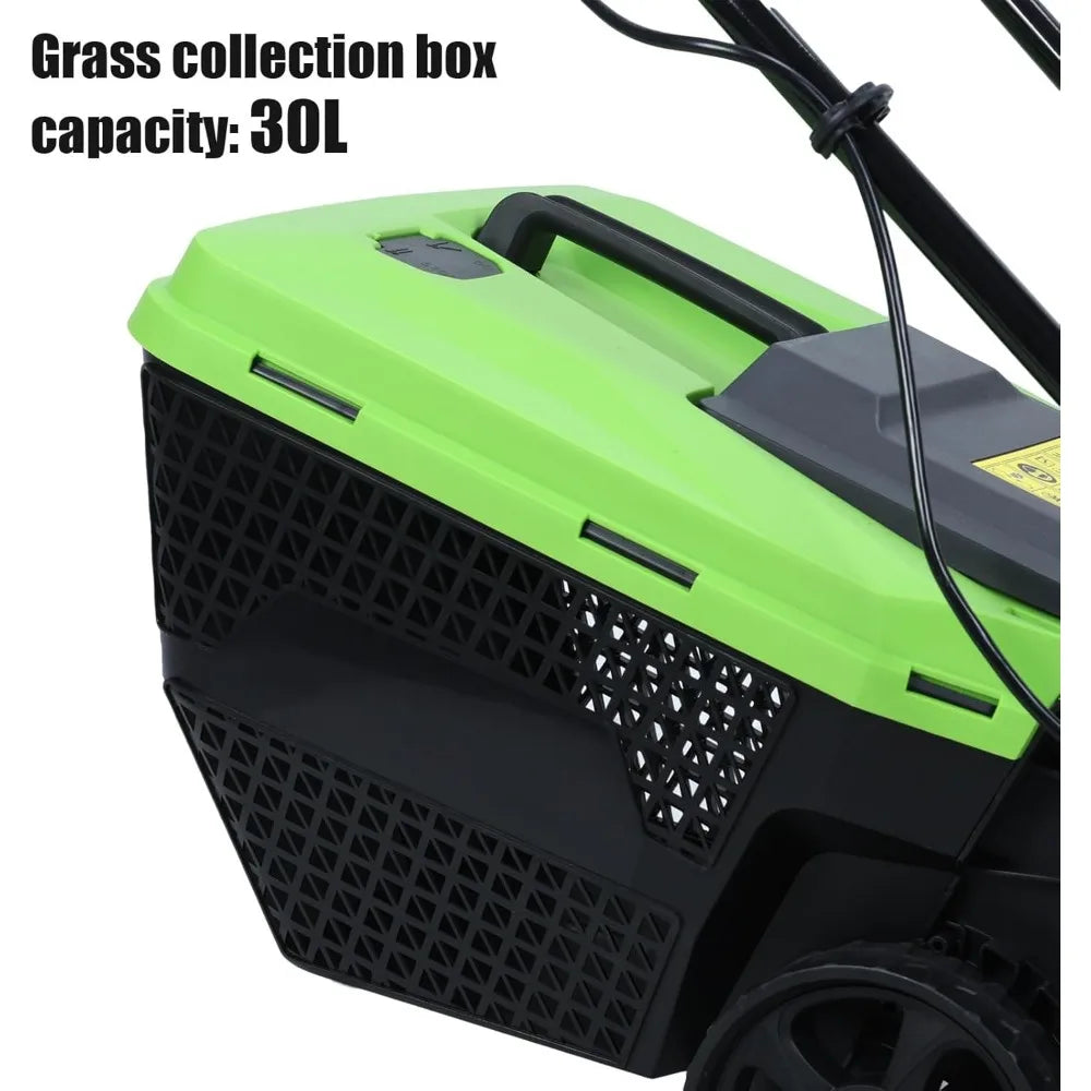 Cordless Lawn Mower, 1600W 3600Rpm Electric Mower with Adjustable Height | Self-Propelled Push Mower for Easy Yard Work
