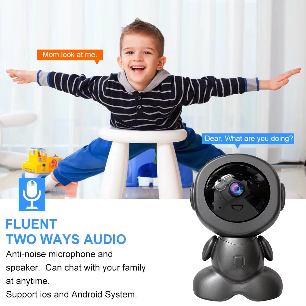 5MP Wireless WiFi Indoor Surveillance Camera Night Vision PTZ Two-way Voice Security Protection Smart Home Webcam Robot Camera