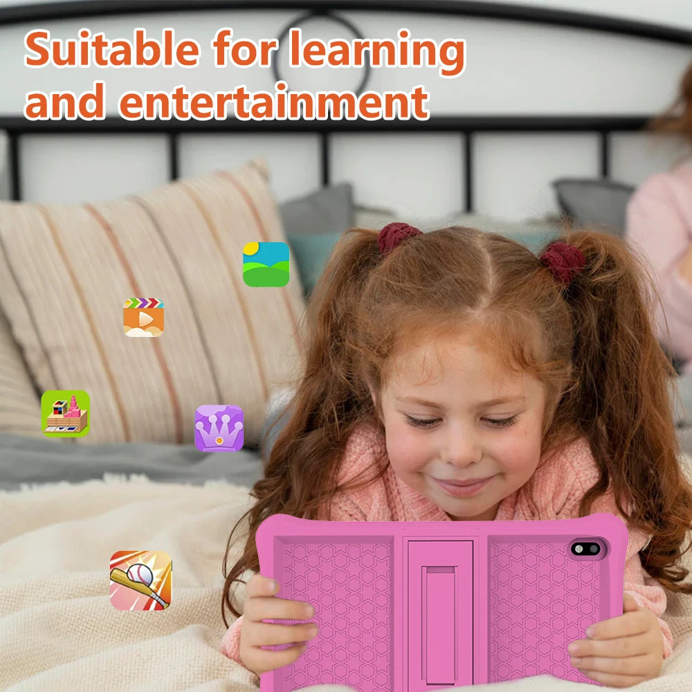 QPS 8 inch tablet android PC 4500mAh 2GB RAM 32GB ROM Children Learning kiddies tablets with Holder