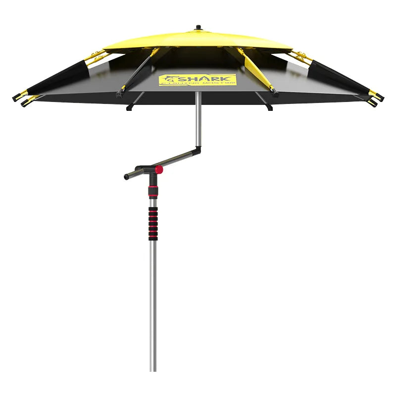 Parasol Fishing Umbrella Double-Layer Fold Outdoor Camping Beach Garden Windproof Sunscreen Fish Adjustable Pole Portable Rack