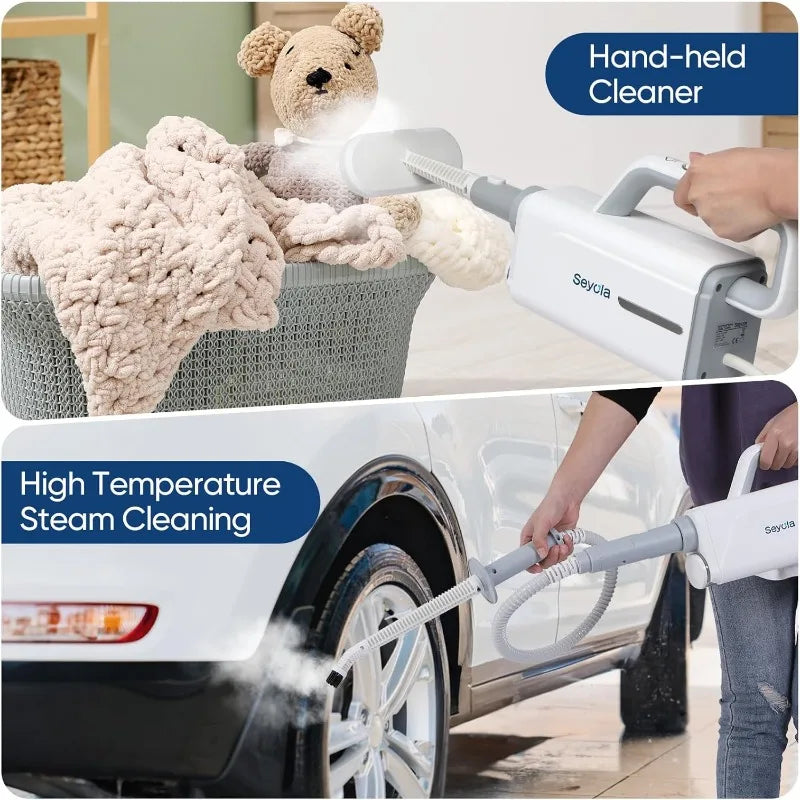 Steam Mop for Floor Cleaning, Steam Cleaner for Home with Detachable Handheld 6-in-1 Multi-function Attachments for Hardwood
