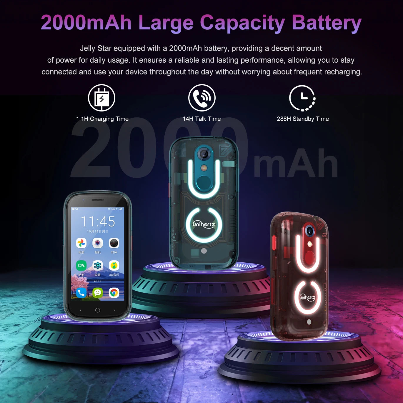 Mini Smartphone 8GB 256GB Led Light Unlocked Transparent Cellphones